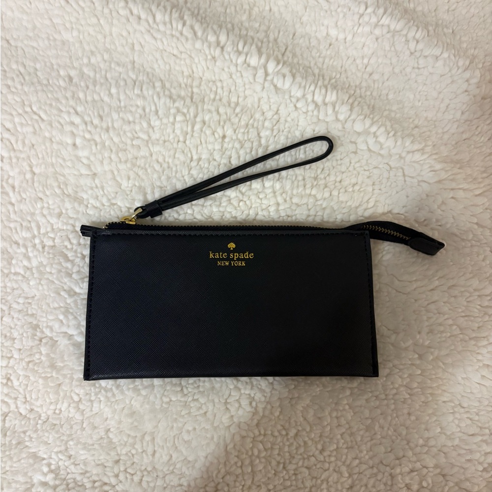 Kate Spade Black Leather Wristlet